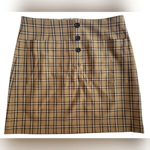 LOFT Outlet Preppy Tan A-line Women's Mini Skirt Y2K Style Size 12P